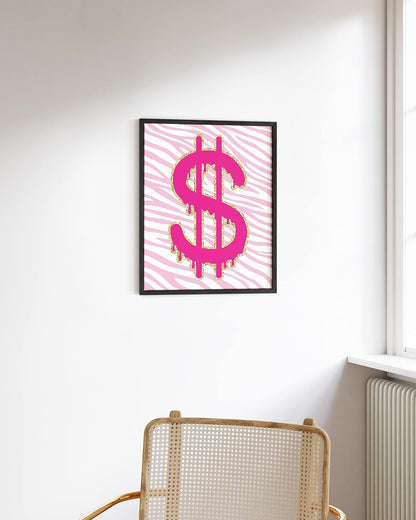 Pink Poster Preppy Wall Art - Cute Posters for Room Aesthetic, Trendy Artwork for Teen Girls Room, Preppy Paintings UNFRAMED 12”X16”