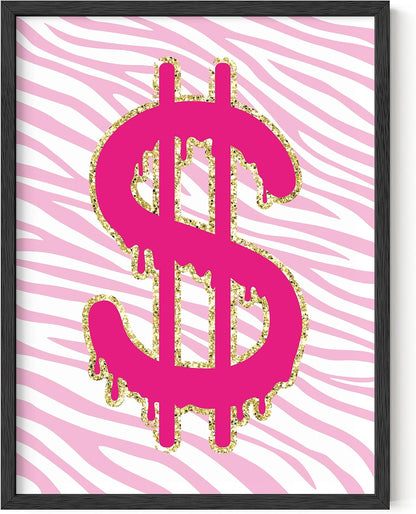 Pink Poster Preppy Wall Art - Cute Posters for Room Aesthetic, Trendy Artwork for Teen Girls Room, Preppy Paintings UNFRAMED 12”X16”