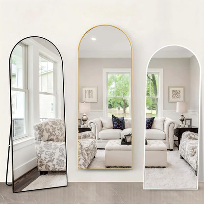71"X 26" Oversized Full Length Mirror Arch Standing Floor Mirror Full Body Mirror, Gold