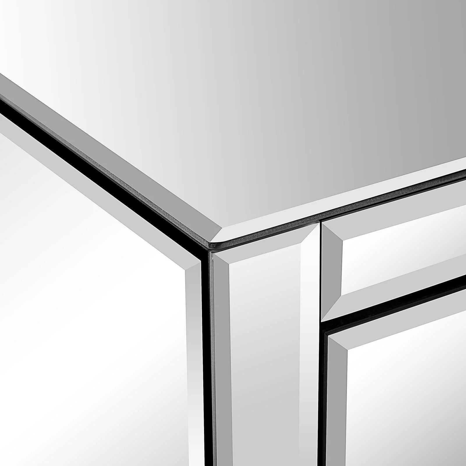 Zimtown 3-Drawer Mirrored Nightstand End Tables Bedside Table for Bedroom, Living Room, Silver